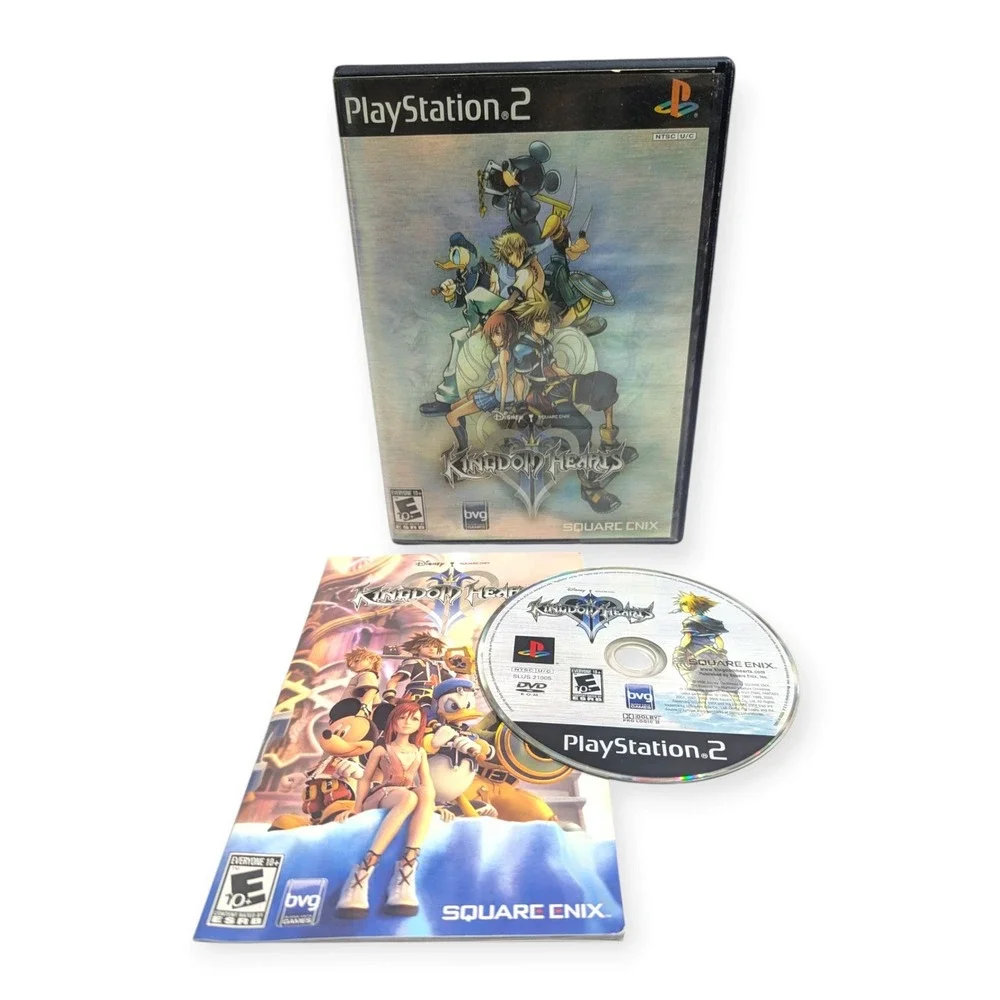 Kingdom Hearts II Sony PlayStation 2 PS2 Black Label Complete CIB Holographic